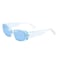 Dollger Trendy Rectangle Sunglasses for Women Retro y2k blue Sunglasses Color 90s sunglasses Blue
