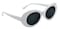 EHH Oval Round Retro Sunglasses Color Tint or Smoke Lenses White Smoke