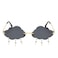 ENTHYI Cloud lightning Sunglasses for WomenMen Rimless Wave Glasses Eyewear for Party Rimless Sun glasses black