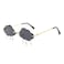 ENTHYI Cloud lightning Sunglasses for WomenMen Rimless Wave Glasses Eyewear for Party Rimless Sun glasses black