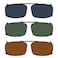 Eyekepper 3pack Polarized Clip on Sunglasses With Spring Draw Bar GreyBrownG15 Lens 54 34MM