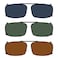 Eyekepper 3pack Polarized Clip on Sunglasses With Spring Draw Bar GreyBrownG15 Lens 54 34MM