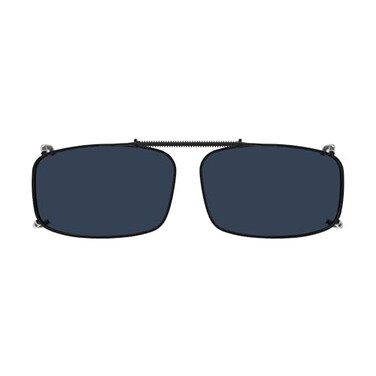 Eyekepper Metal Frame Clip On Sunglasses Polarized Grey Lens With Spring Draw Bar 54 34MM