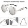 FEISEDY Aviator Sunglasses for Men Women Retro Steampunk Gothic Round Metal Frame Hippie Glasses B2351