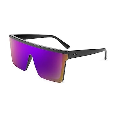 FEISEDY Oversized Sunglasses Mens Womens Flat Top Square Trendy Visor Shades UV400 B2470