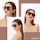 FEISEDY Retro Square Aviator Sunglasses Women Men 70s Vintage Trendy Plastic Frame Sun Glasses B2835