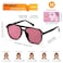 FEISEDY Retro Square Aviator Sunglasses Women Men 70s Vintage Trendy Plastic Frame Sun Glasses B2835