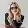 FEISEDY Retro Square Aviator Sunglasses Women Men 70s Vintage Trendy Plastic Frame Sun Glasses B2835