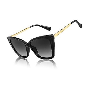 FEISEDY Trendy Polarized Women Sunglasses Retro Womens Square Cat Eye Sun Glasses B4134