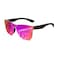 FEISEDY Trendy Rimless Mirrored One Piece Lens Sunglasses Reflective Sun Glasses B4114 Purple Mirror 62