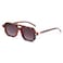 FEISEDY Vintage Square 70s Flat Aviator Sunglasses Women Men Classic Retro Stylish Frame UV400 Sunglasses B2622
