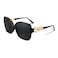 FEISEDY Womens Fashion Sunglasses Oversized Square Frame with Pearl Sparkling Polarized UV Protection B2821