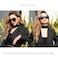 FEISEDY Womens Fashion Sunglasses Oversized Square Frame with Pearl Sparkling Polarized UV Protection B2821