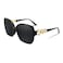 FEISEDY Womens Fashion Sunglasses Oversized Square Frame with Pearl Sparkling Polarized UV Protection B2821