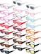 Flutesan 24 Pairs Rectangle y2k Sunglasses Small Square Retro for Women Men Neon Vintage Rectangular Narrow Sun Glasses Y2k Eyewear 12 Styles