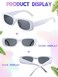 Flutesan 24 Pairs Rectangle y2k Sunglasses Small Square Retro for Women Men Neon Vintage Rectangular Narrow Sun Glasses Y2k Eyewear 12 Styles