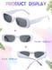 Flutesan 24 Pairs Rectangle y2k Sunglasses Small Square Retro for Women Men Neon Vintage Rectangular Narrow Sun Glasses Y2k Eyewear 12 Styles
