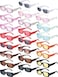 Flutesan 24 Pairs Rectangle y2k Sunglasses Small Square Retro for Women Men Neon Vintage Rectangular Narrow Sun Glasses Y2k Eyewear 12 Styles