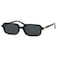 Freckles Mark Retro Polarized Rectangle Sunglasses for Women Men Trendy Sun Glasses Classic 70s Shades FM1227 Black