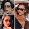 Freckles Mark Retro Polarized Rectangle Sunglasses for Women Men Trendy Sun Glasses Classic 70s Shades FM1227 Black
