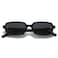 Freckles Mark Retro Polarized Rectangle Sunglasses for Women Men Trendy Sun Glasses Classic 70s Shades FM1227 Black