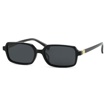 Freckles Mark Retro Polarized Rectangle Sunglasses for Women Men Trendy Sun Glasses Classic 70s Shades FM1227 Black
