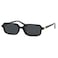 Freckles Mark Retro Polarized Rectangle Sunglasses for Women Men Trendy Sun Glasses Classic 70s Shades FM1227 Black