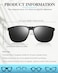 Frienda 3 Pair Oversize Clipon Sunglasses Large TR90 Frame Flip up Driving Glasses for Women MenBlack Gray
