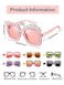 Frienda Diamond Crystal Oversized Sunglasses Bling Square Rhinestone Frame Sunglasses for WomenClassic Colors6 Pairs