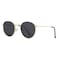 Gleyemor Classic Polarized Round Sunglasses for Women Men Trendy Metal Frame Shades GoldGrey
