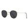 Gleyemor Classic Polarized Round Sunglasses for Women Men Trendy Metal Frame Shades GoldGrey