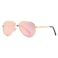 Gleyemor Polarized Aviator Sunglasses for Small Face Women and Men 52MM Small Aviators 100 UV Protection GoldPink Mirror