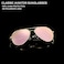 Gleyemor Polarized Aviator Sunglasses for Small Face Women and Men 52MM Small Aviators 100 UV Protection GoldPink Mirror