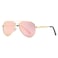 Gleyemor Polarized Aviator Sunglasses for Small Face Women and Men 52MM Small Aviators 100 UV Protection GoldPink Mirror