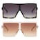 GRFISIA Square Oversized Sunglasses for Women Men Flat Top Fashion Shades