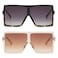 GRFISIA Square Oversized Sunglasses for Women Men Flat Top Fashion Shades