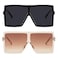 GRFISIA Square Oversized Sunglasses for Women Men Flat Top Fashion Shades
