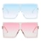 GRFISIA Square Oversized Sunglasses for Women Men Flat Top Fashion Shades