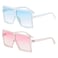 GRFISIA Square Oversized Sunglasses for Women Men Flat Top Fashion Shades