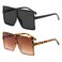 GRFISIA Square Oversized Sunglasses for Women Men Flat Top Fashion Shades