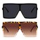 GRFISIA Square Oversized Sunglasses for Women Men Flat Top Fashion Shades
