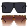 GRFISIA Square Oversized Sunglasses for Women Men Flat Top Fashion Shades