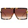 GRFISIA Square Oversized Sunglasses for Women Men Flat Top Fashion Shades