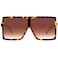 GRFISIA Square Oversized Sunglasses for Women Men Flat Top Fashion Shades