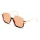 GUVIVI Retro Oversized Aviator Sunglasses for Women Men Square SemiRimless Double Bridge Sun Glasses 70s Trendy Shades Pilotstyle