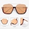 GUVIVI Retro Oversized Aviator Sunglasses for Women Men Square SemiRimless Double Bridge Sun Glasses 70s Trendy Shades Pilotstyle