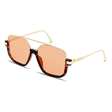 GUVIVI Retro Oversized Aviator Sunglasses for Women Men Square SemiRimless Double Bridge Sun Glasses 70s Trendy Shades Pilotstyle