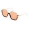 GUVIVI Retro Oversized Aviator Sunglasses for Women Men Square SemiRimless Double Bridge Sun Glasses 70s Trendy Shades Pilotstyle