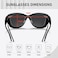HAOLOTA Over Glasses Sunglasses for Women with Rhinestone Square Polarized Eyewear for Prescription Glasses