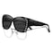 HAOLOTA Over Glasses Sunglasses for Women with Rhinestone Square Polarized Eyewear for Prescription Glasses